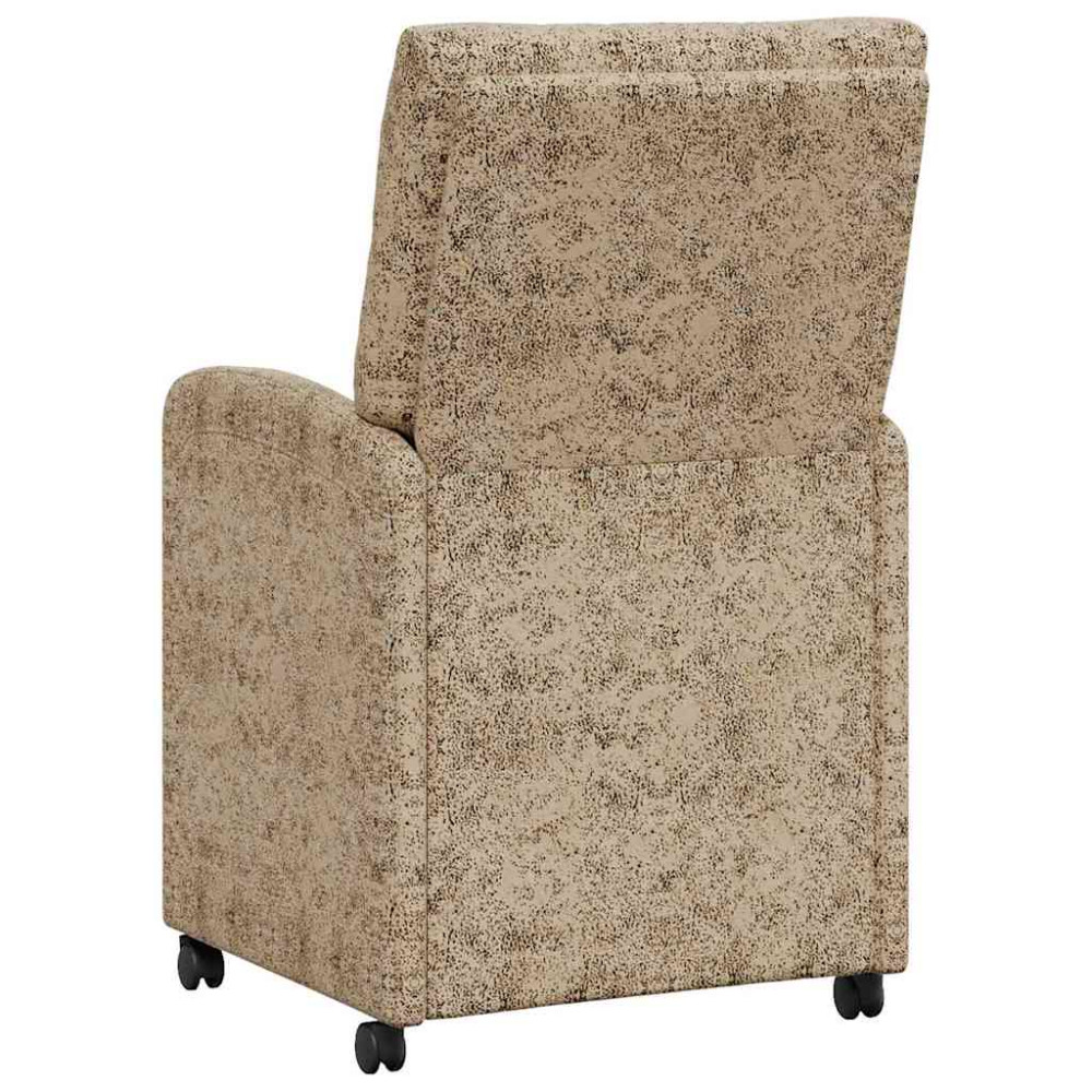 Produktbild för Matstolar med hjul med hjul 2 pcs Ljusgrå 58 x 67 x 97 cm