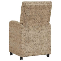Produktbild för Matstolar med hjul med hjul 2 pcs Ljusgrå 58 x 67 x 97 cm
