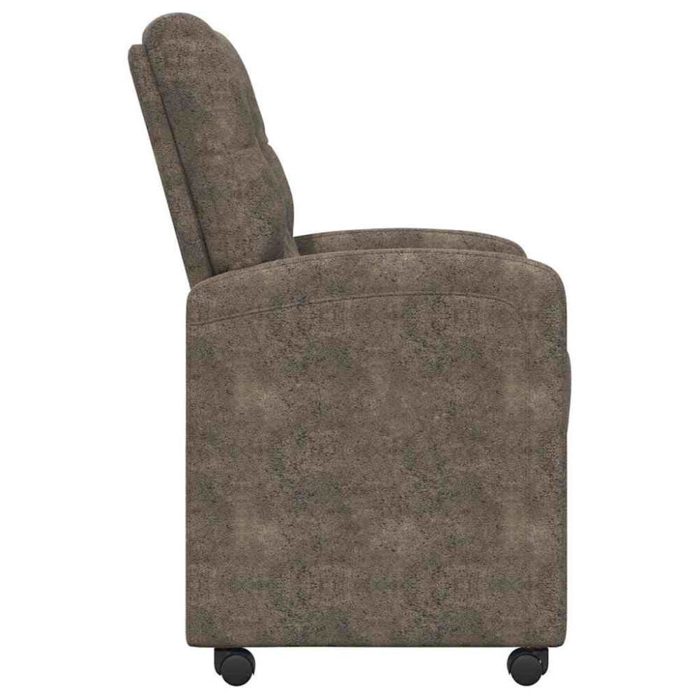 Produktbild för Matstolar med hjul med hjul 2 pcs Mörkgrå 58 x 67 x 97 cm