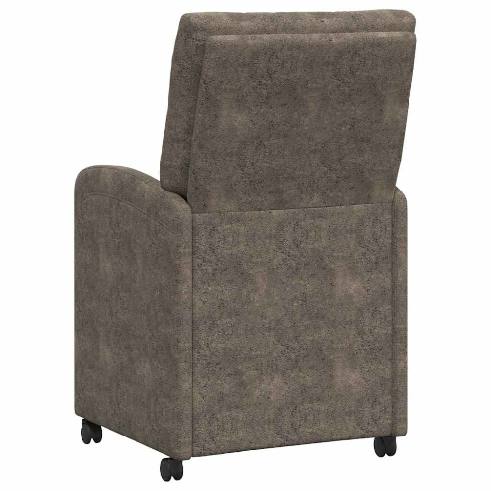 Produktbild för Matstolar med hjul med hjul 2 pcs Mörkgrå 58 x 67 x 97 cm