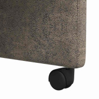 Produktbild för Matstolar med hjul med hjul 2 pcs Mörkgrå 58 x 67 x 97 cm