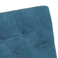 Produktbild för Matstolar med hjul med hjul 2 pcs Blå 58 x 67 x 97 cm Sammet