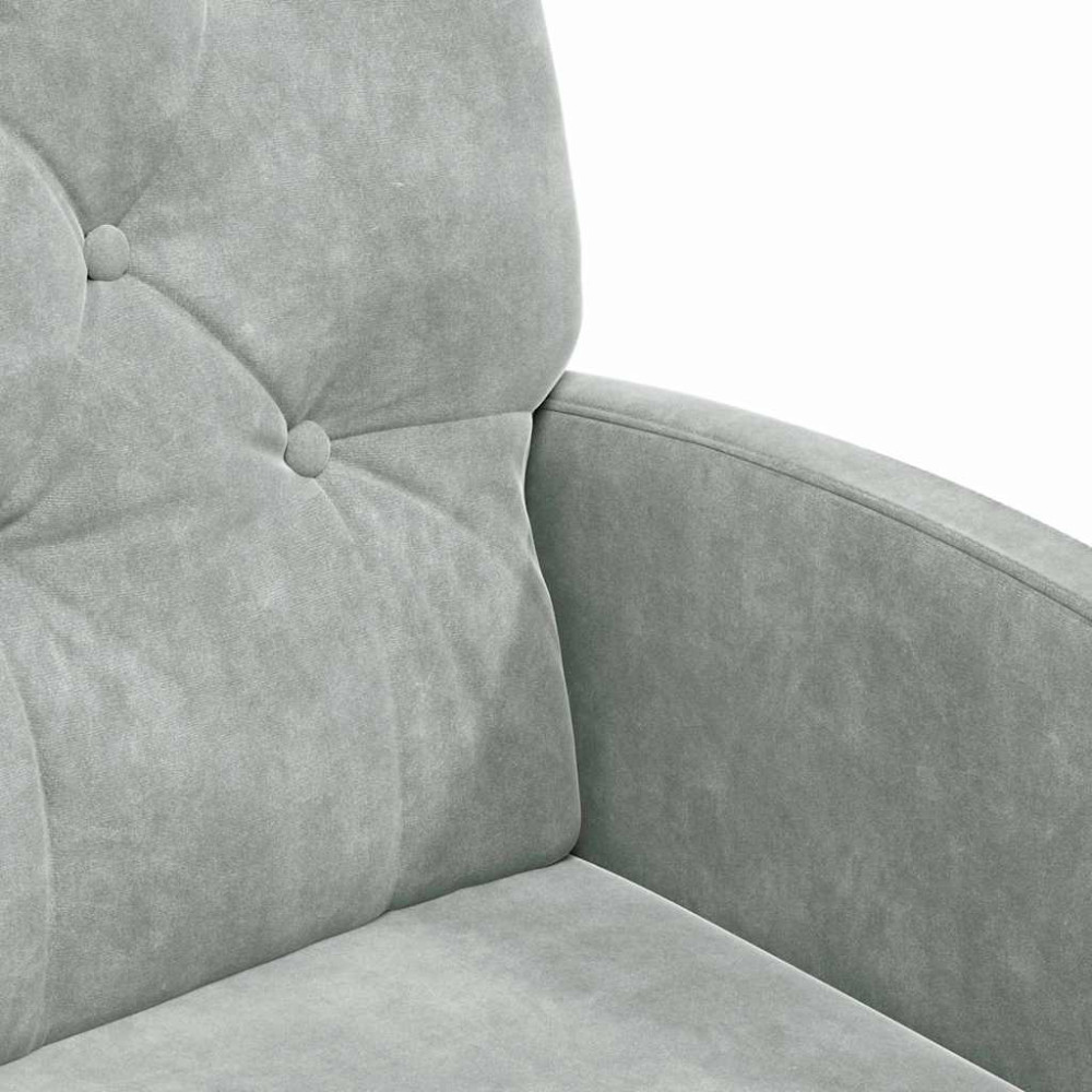 Produktbild för Matstolar med hjul 2 pcs Ljusgrå 58 x 67 x 97 cm Sammet