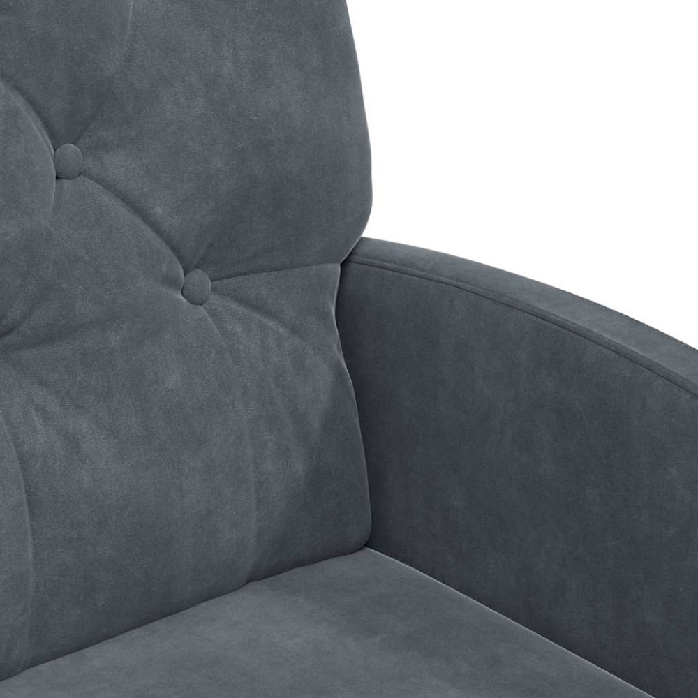 Produktbild för Matstolar med hjul 2 pcs Mörkgrå 58 x 67 x 97 cm Sammet