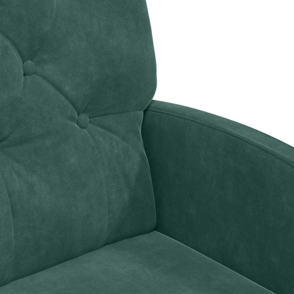 Produktbild för Matstolar med hjul 2 pcs Mörkgrön 58 x 67 x 97 cm Sammet