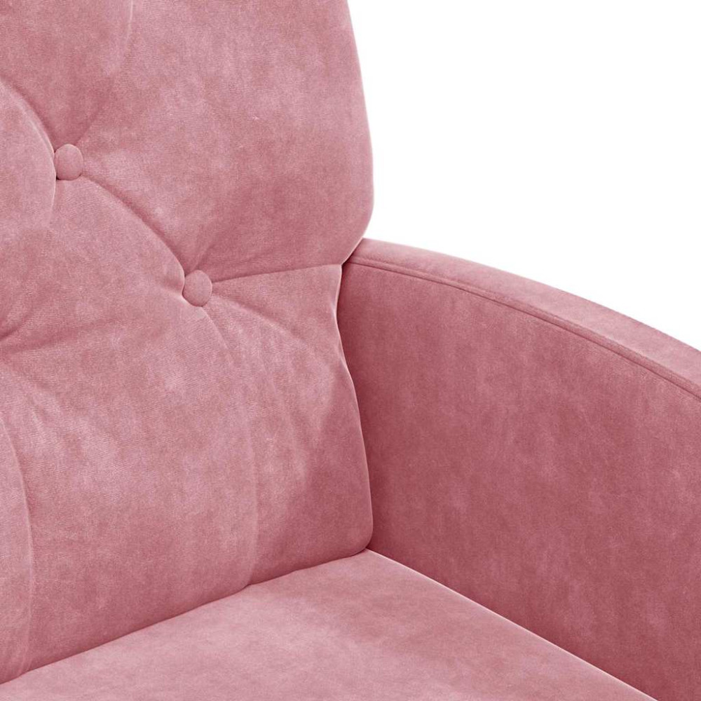 Produktbild för Matstolar med hjul med hjul 2 pcs Rosa 58 x 67 x 97 cm Sammet