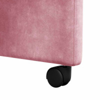 Produktbild för Matstolar med hjul med hjul 2 pcs Rosa 58 x 67 x 97 cm Sammet