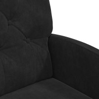 Produktbild för Matstolar med hjul med hjul 2 pcs Svart 58 x 67 x 97 cm Sammet