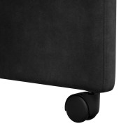 Produktbild för Matstolar med hjul med hjul 2 pcs Svart 58 x 67 x 97 cm Sammet