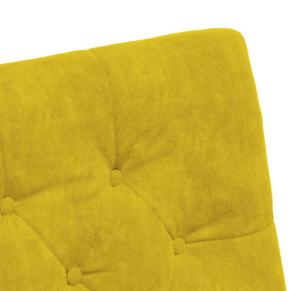Produktbild för Matstolar med hjul med hjul 2 pcs Gul 58 x 67 x 97 cm Sammet