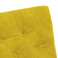 Produktbild för Matstolar med hjul med hjul 2 pcs Gul 58 x 67 x 97 cm Sammet