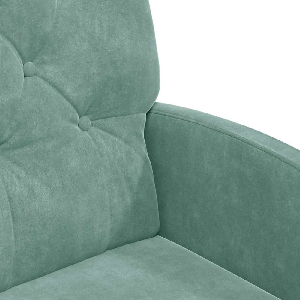 Produktbild för Matstolar med hjul 2 pcs havsgrön 58 x 67 x 97 cm Sammet