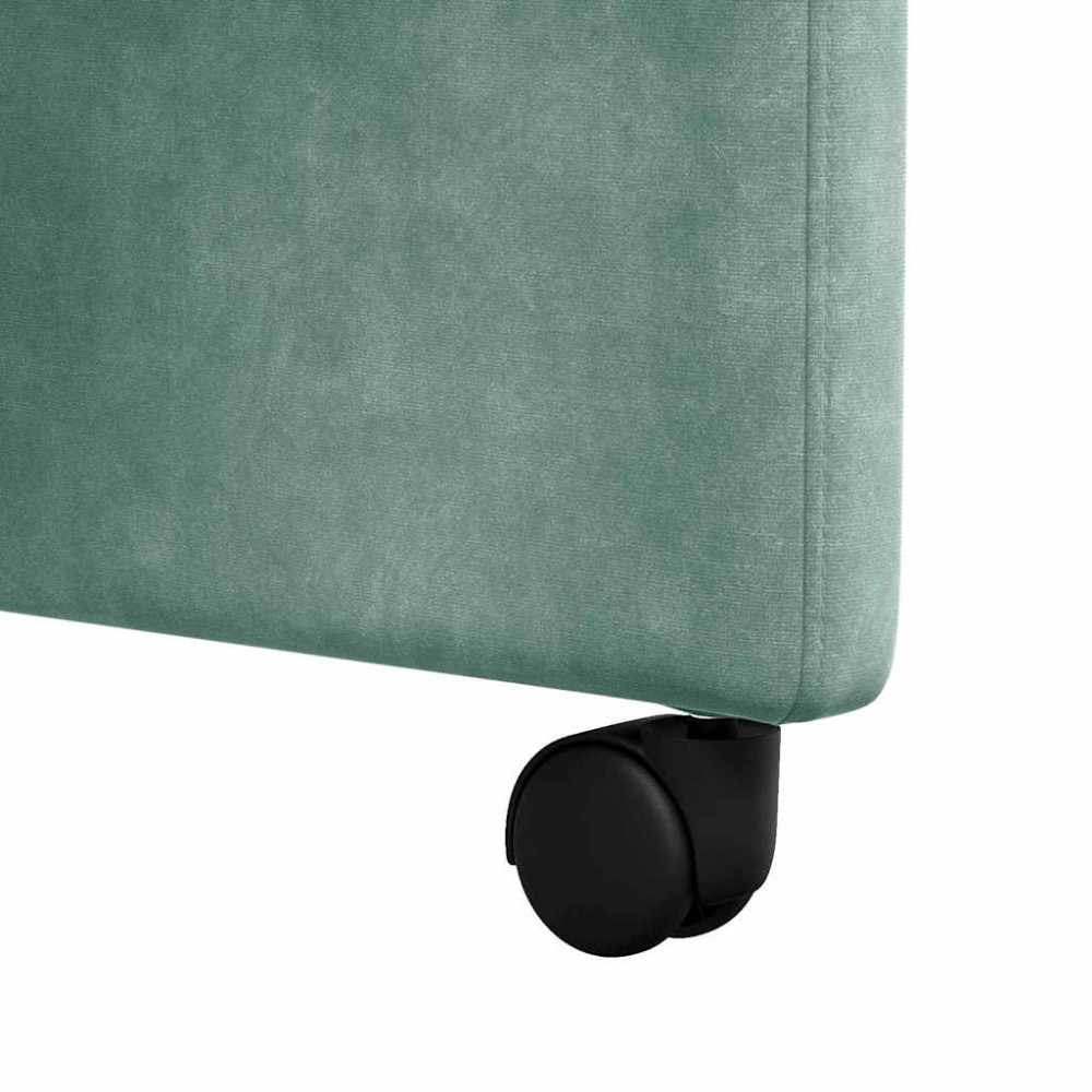 Produktbild för Matstolar med hjul 2 pcs havsgrön 58 x 67 x 97 cm Sammet