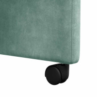 Produktbild för Matstolar med hjul 2 pcs havsgrön 58 x 67 x 97 cm Sammet