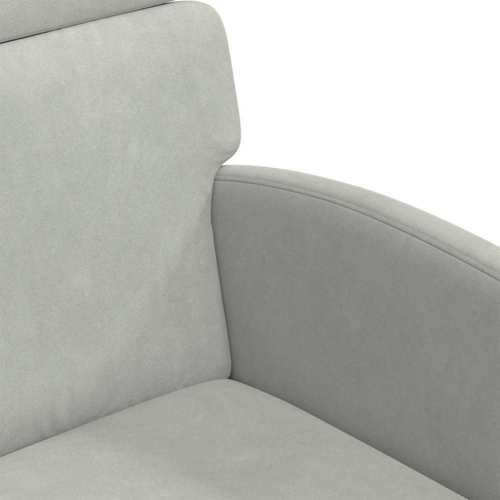 Produktbild för Matstolar med hjul 2 pcs Ljusgrå 58 x 65 x 98 cm Sammet