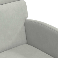 Produktbild för Matstolar med hjul 2 pcs Ljusgrå 58 x 65 x 98 cm Sammet