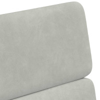 Produktbild för Matstolar med hjul 2 pcs Ljusgrå 58 x 65 x 98 cm Sammet
