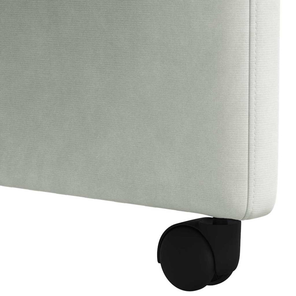 Produktbild för Matstolar med hjul 2 pcs Ljusgrå 58 x 65 x 98 cm Sammet