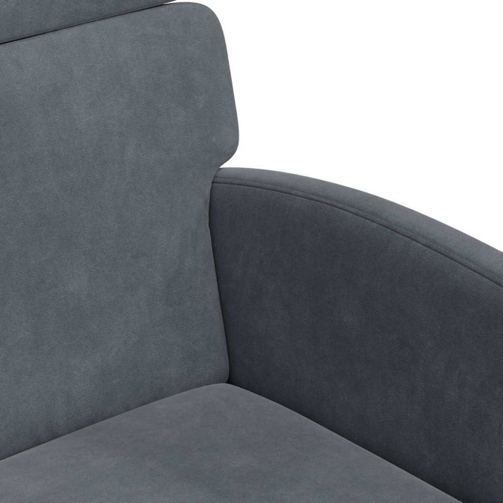 Produktbild för Matstolar med hjul 2 pcs Mörkgrå 58 x 65 x 98 cm Sammet