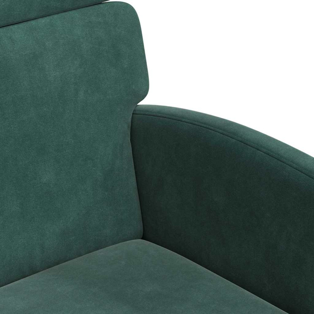 Produktbild för Matstolar med hjul 2 pcs Mörkgrön 58 x 65 x 98 cm Sammet