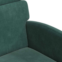Produktbild för Matstolar med hjul 2 pcs Mörkgrön 58 x 65 x 98 cm Sammet