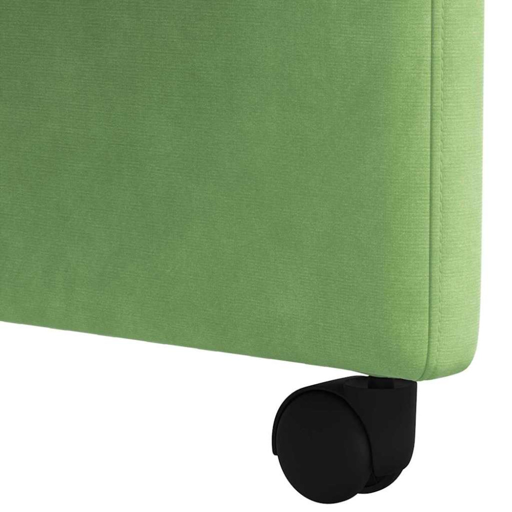 Produktbild för Matstolar med hjul 2 pcs Ljusgrön 58 x 65 x 98 cm Sammet