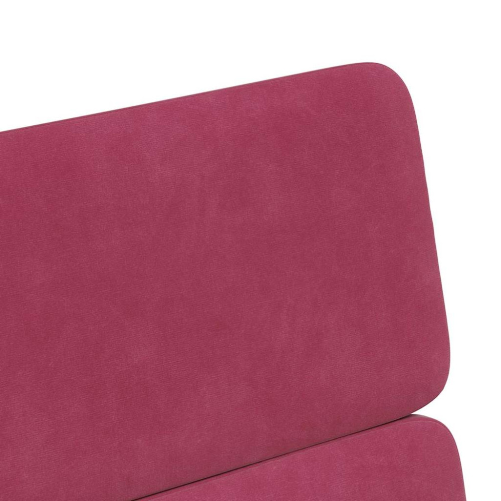 Produktbild för Matstolar med hjul med hjul 2 pcs Vinröd 58 x 65 x 98 cm Sammet