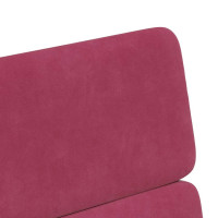 Produktbild för Matstolar med hjul med hjul 2 pcs Vinröd 58 x 65 x 98 cm Sammet