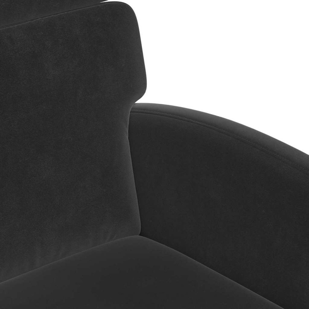 Produktbild för Matstolar med hjul med hjul 2 pcs Svart 58 x 65 x 98 cm Sammet