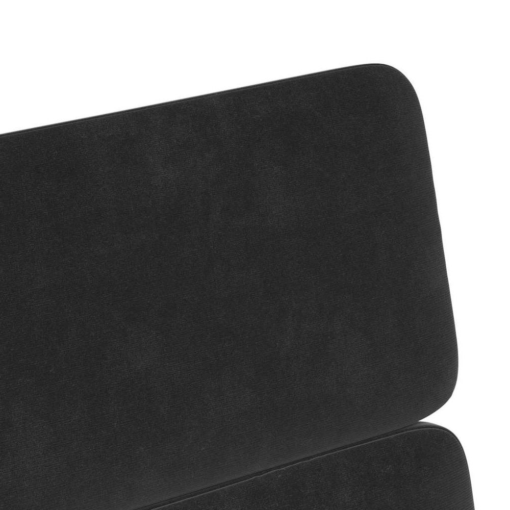 Produktbild för Matstolar med hjul med hjul 2 pcs Svart 58 x 65 x 98 cm Sammet