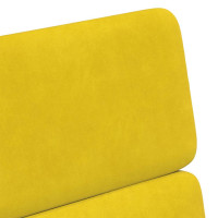 Produktbild för Matstolar med hjul med hjul 2 pcs Gul 58 x 65 x 98 cm Sammet