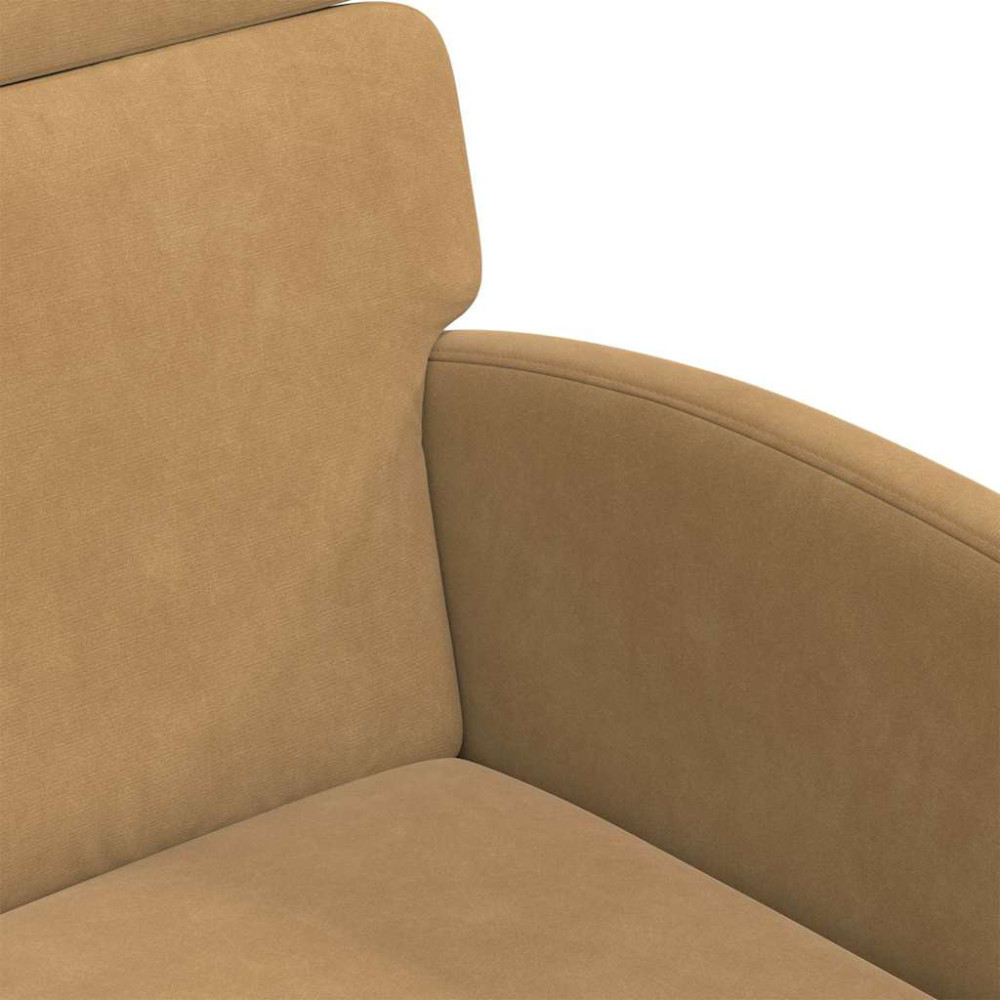 Produktbild för Matstolar med hjul med hjul 2 pcs Brun 58 x 65 x 98 cm Sammet