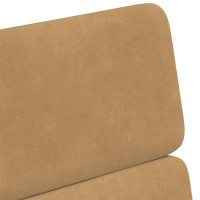 Produktbild för Matstolar med hjul med hjul 2 pcs Brun 58 x 65 x 98 cm Sammet
