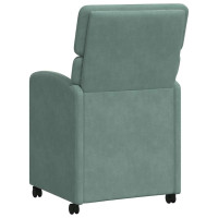 Produktbild för Matstolar med hjul 2 pcs havsgrön 58 x 65 x 98 cm Sammet