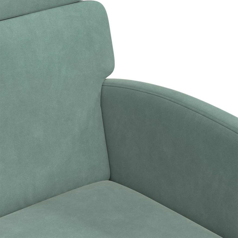 Produktbild för Matstolar med hjul 2 pcs havsgrön 58 x 65 x 98 cm Sammet