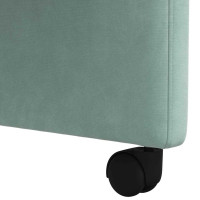 Produktbild för Matstolar med hjul 2 pcs havsgrön 58 x 65 x 98 cm Sammet