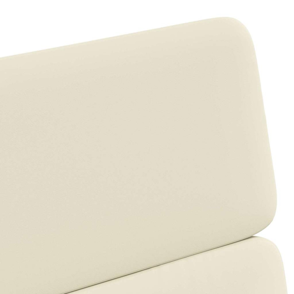 Produktbild för Matstolar med hjul 2 pcs Kräm 58 x 65 x 98 cm Konstläder