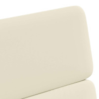 Produktbild för Matstolar med hjul 2 pcs Kräm 58 x 65 x 98 cm Konstläder