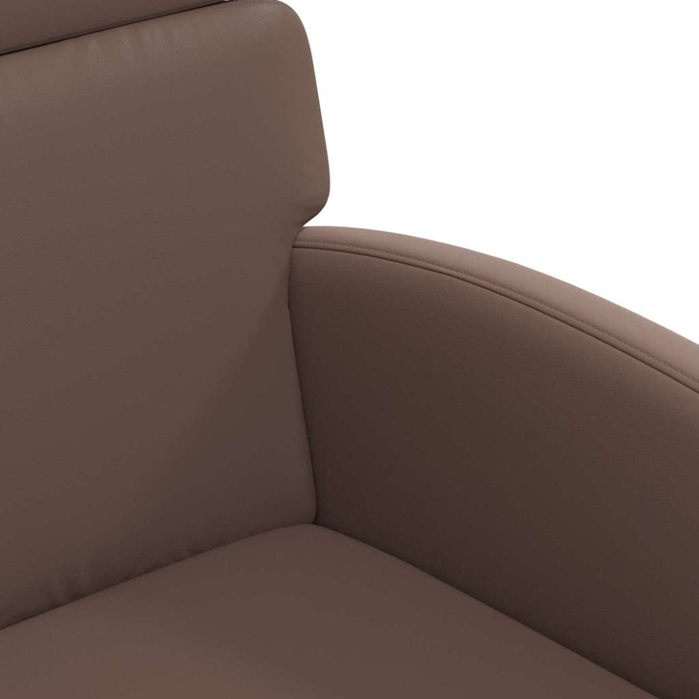 Produktbild för Matstolar med hjul 2 pcs Brun 58 x 65 x 98 cm Konstläder