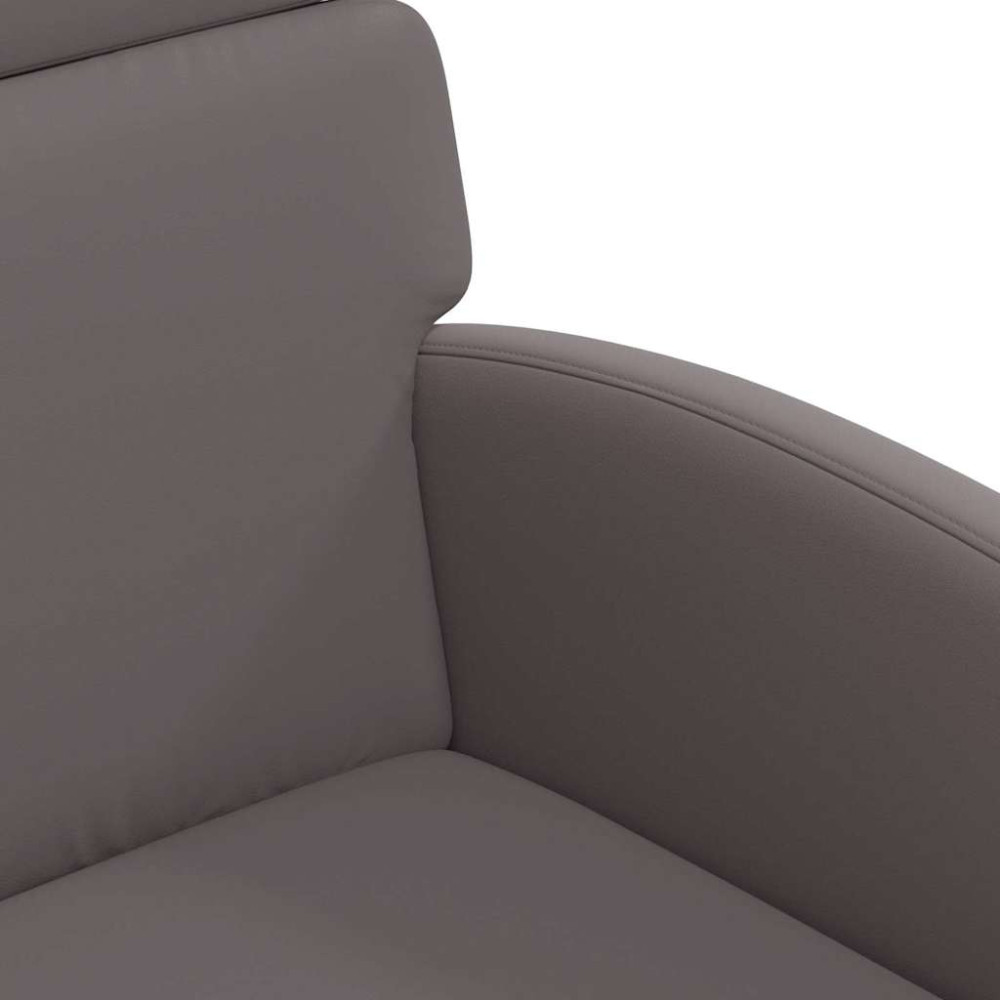 Produktbild för Matstolar med hjul 2 pcs Grå 58 x 65 x 98 cm Konstläder