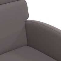 Produktbild för Matstolar med hjul 2 pcs Grå 58 x 65 x 98 cm Konstläder