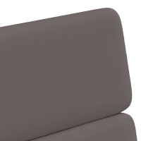 Produktbild för Matstolar med hjul 2 pcs Grå 58 x 65 x 98 cm Konstläder