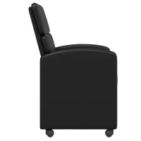 Produktbild för Matstolar med hjul 2 pcs Svart 58 x 65 x 98 cm Konstläder