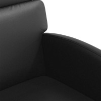 Produktbild för Matstolar med hjul 2 pcs Svart 58 x 65 x 98 cm Konstläder