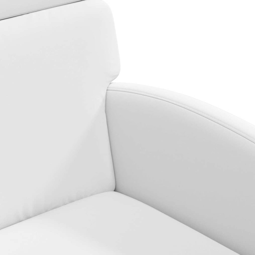 Produktbild för Matstolar med hjul 2 pcs Vit 58 x 65 x 98 cm Konstläder
