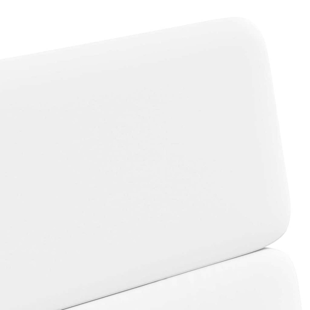 Produktbild för Matstolar med hjul 2 pcs Vit 58 x 65 x 98 cm Konstläder