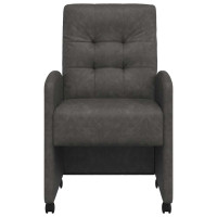 Produktbild för Matstolar med hjul 2 pcs Svart 58 x 67 x 97 cm Konstläder