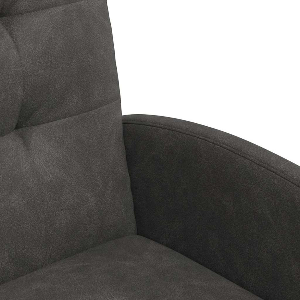 Produktbild för Matstolar med hjul 2 pcs Svart 58 x 67 x 97 cm Konstläder