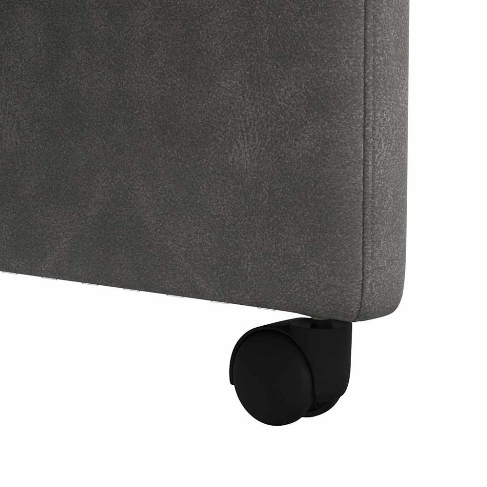 Produktbild för Matstolar med hjul 2 pcs Svart 58 x 67 x 97 cm Konstläder