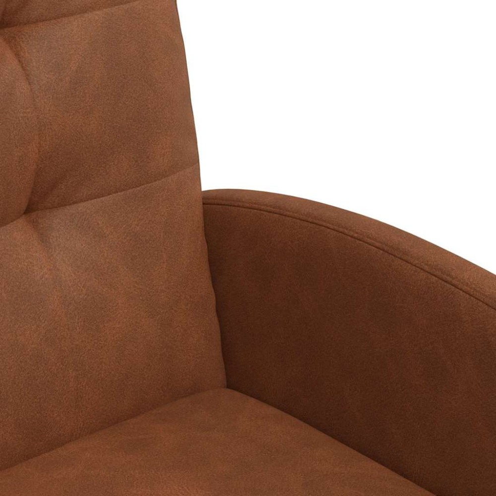 Produktbild för Matstolar med hjul 2 pcs Brun 58 x 67 x 97 cm Konstläder